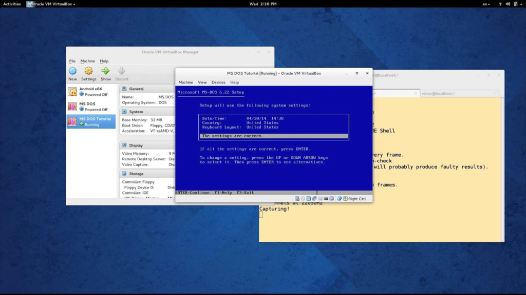 Running DOS on a Virtual Machine (Image collected from Google images search)