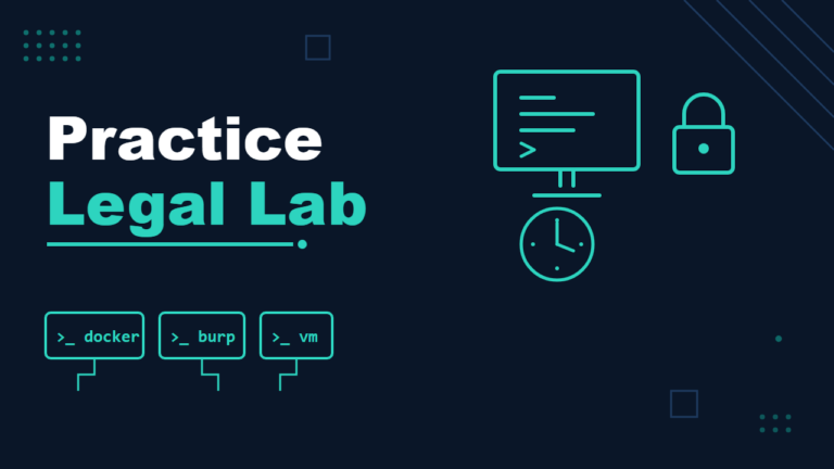 Practice Legal Lab — illustration with a terminal monitor, padlock and clock