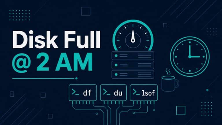 Linux Disk Full: df, du, lsof, and Inodes
