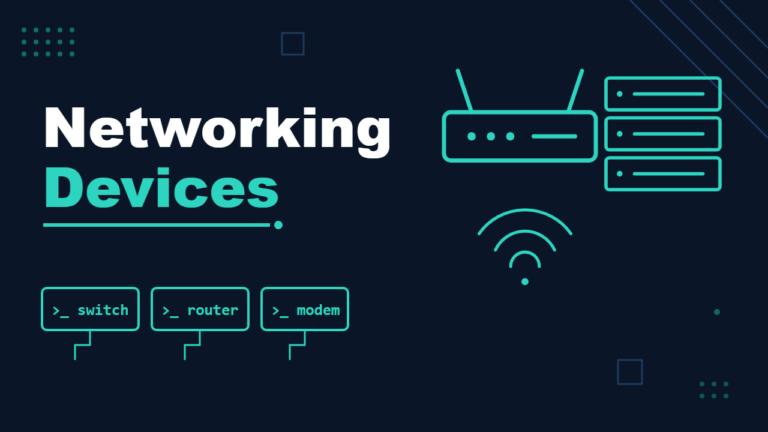 Networking Devices: From Hubs and Switches to Routers and Modems - featured illustration