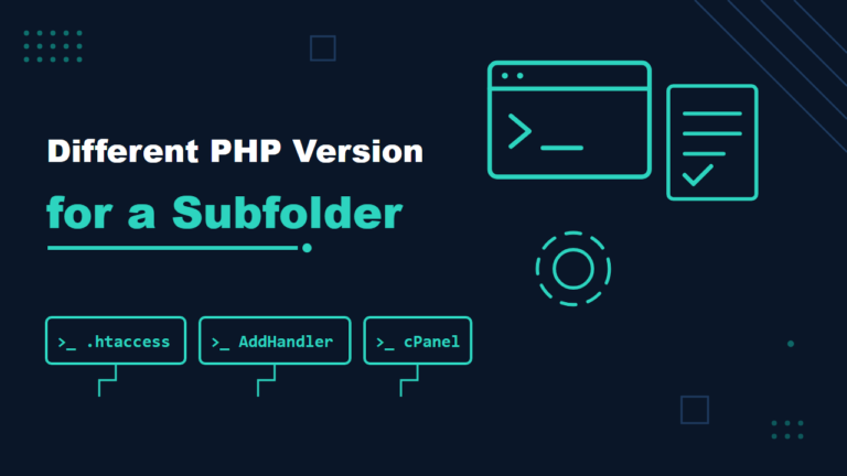 Set a different PHP version for a subfolder in cPanel with .htaccess