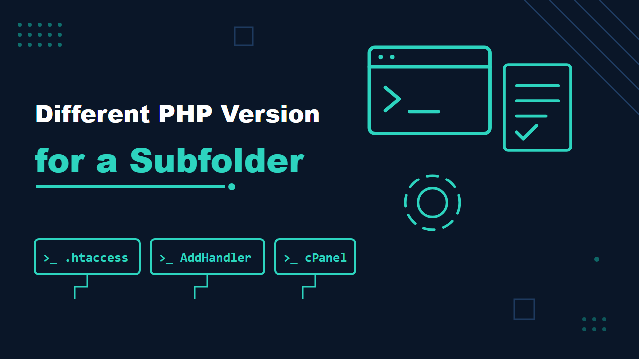 Set a different PHP version for a subfolder in cPanel with .htaccess
