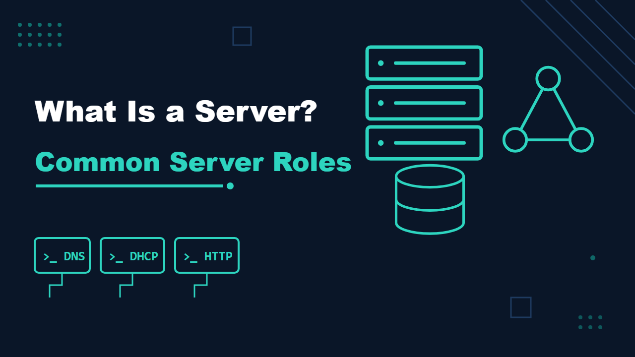 What is a server: common server roles such as DNS, DHCP and web