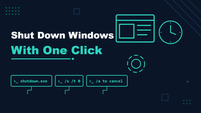 Shut Down Windows With One Click: shutdown.exe shortcut